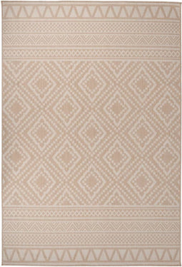 vidaXL - Buitenkleed - met - patroon - platgeweven - 160x230 - cm - bruin