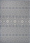 vidaXL - Buitenkleed - met - patroon - platgeweven - 160x230 - cm - blauw