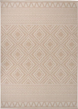 vidaXL - Buitenkleed - met - patroon - platgeweven - 200x280 - cm - bruin