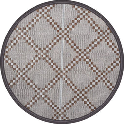 vidaXL - Buitenkleed - Ø - 120 - cm - polypropeen - bruin