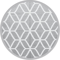 vidaXL - Buitenkleed - Ø - 160 - cm - polypropeen - grijs