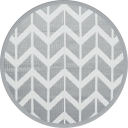 vidaXL - Buitenkleed - Ø - 200 - cm - polypropeen - grijs