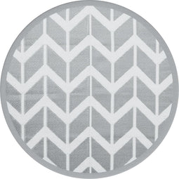 vidaXL - Buitenkleed - Ø120 - cm - polypropeen - grijs