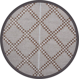 vidaXL - Buitenkleed - Ø200 - cm - polypropeen - bruin