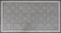 vidaXL - Buitenkleed - omkeerbaar - 80x150 - cm - grijs - en - wit