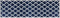 vidaXL - Buitenkleed - omkeerbaar - 80x250 - cm - marineblauw - en - wit