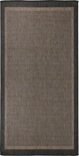vidaXL - Buitenkleed - platgeweven - 100x200 - cm - donkerbruin