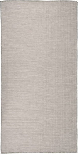 vidaXL - Buitenkleed - platgeweven - 100x200 - cm - taupe