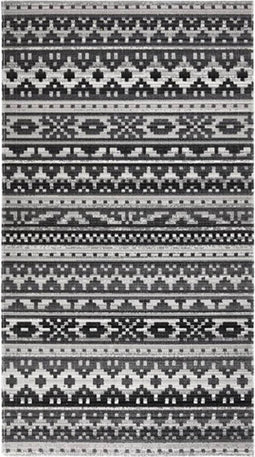 vidaXL - Buitenkleed - platgeweven - 115x170 - cm - donkergrijs