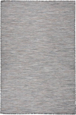 vidaXL - Buitenkleed - platgeweven - 120x170 - cm - bruin - en - blauw