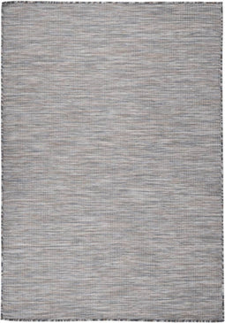 vidaXL - Buitenkleed - platgeweven - 160x230 - cm - bruin - en - blauw