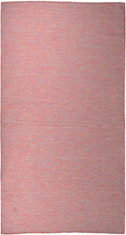 vidaXL - Buitenkleed - platgeweven - 80x150 - cm - rood