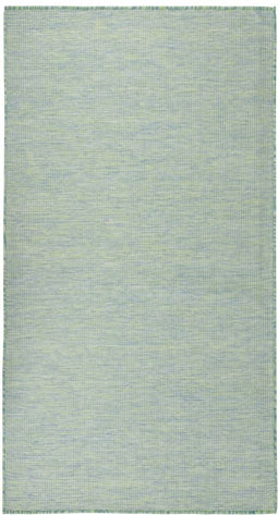 vidaXL - Buitenkleed - platgeweven - 80x150 - cm - turquoise