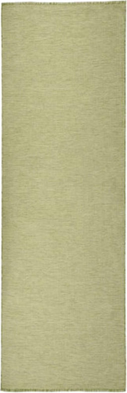 vidaXL - Buitenkleed - platgeweven - 80x250 - cm - groen