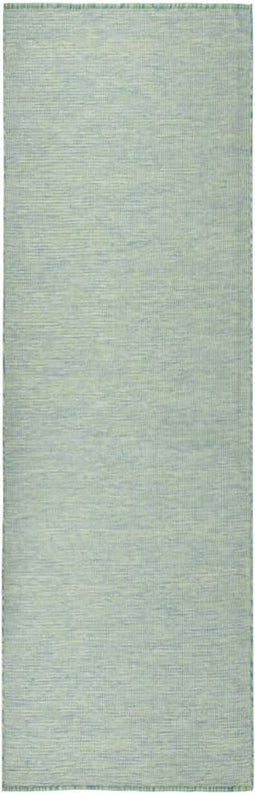 vidaXL - Buitenkleed - platgeweven - 80x250 - cm - turquoise