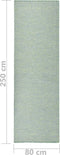 vidaXL - Buitenkleed - platgeweven - 80x250 - cm - turquoise