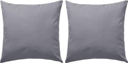 vidaXL - Buitenkussens - 45x45 - cm - grijs - 2 - st