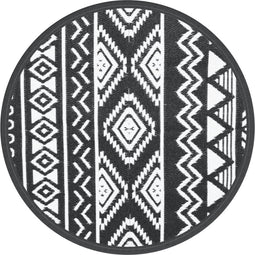 vidaXL - Buitentapijt - Ø - 200 - cm - polypropeen - zwart