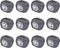 vidaXL Buitenverlichting zonne-energie LED tuinlamp steenvormig 12 stuks