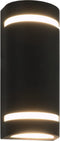 vidaXL Buitenwandlampen 2 st 35 W halfrond zwart
