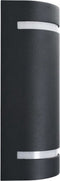 vidaXL Buitenwandlampen 2 st 35 W halfrond zwart
