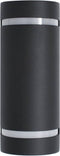 vidaXL Buitenwandlampen 2 st 35 W halfrond zwart