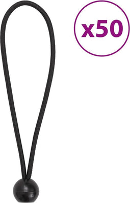 vidaXL - Bungeekoorden - met - ballen - 50 - st - 21x0,5 - cm