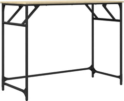 vidaXL - Bureau - 100x45x76 - cm - hout - en - gepoedercoat - staal - sonoma - eiken