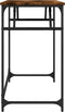 vidaXL - Bureau - 100x45x76 - cm - hout - en - gepoedercoat - staal - gerookt - eiken