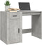 vidaXL - Bureau - 100x49x75 - cm - bewerkt - hout - betongrijs