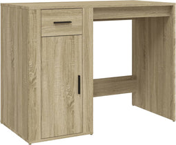 vidaXL - Bureau - 100x49x75 - cm - bewerkt - hout - sonoma - eikenkleurig
