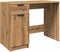 vidaXL - Bureau - 100x50x75 - cm - bewerkt - hout - artisanaal - eikenkleur