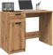 vidaXL - Bureau - 100x50x75 - cm - bewerkt - hout - artisanaal - eikenkleur