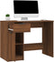 vidaXL - Bureau - 100x50x75 - cm - bewerkt - hout - bruin - eikenkleur