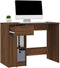 vidaXL - Bureau - 100x50x75 - cm - bewerkt - hout - bruin - eikenkleur
