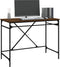 vidaXL - Bureau - 100x50x75 - cm - bewerkt - hout - en - ijzer - bruin - eikenkleur