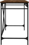 vidaXL - Bureau - 100x50x75 - cm - bewerkt - hout - en - ijzer - bruin - eikenkleur