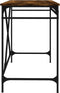 vidaXL - Bureau - 100x50x75 - cm - bewerkt - hout - en - ijzer - gerookt - eikenkleurig