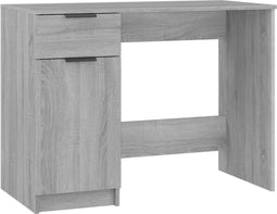 vidaXL - Bureau - 100x50x75 - cm - bewerkt - hout - grijs - sonoma - eikenkleurig
