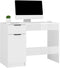 vidaXL - Bureau - 100x50x75 - cm - bewerkt - hout - hoogglans - wit