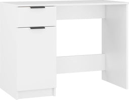 vidaXL - Bureau - 100x50x75 - cm - bewerkt - hout - wit