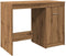 vidaXL - Bureau - 100x50x76 - cm - bewerkt - hout - artisanaal - eikenkleur