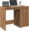 vidaXL - Bureau - 100x50x76 - cm - bewerkt - hout - artisanaal - eikenkleur