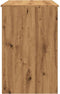 vidaXL - Bureau - 100x50x76 - cm - bewerkt - hout - artisanaal - eikenkleur