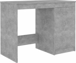 vidaXL - Bureau - 100x50x76 - cm - bewerkt - hout - betongrijs