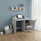 vidaXL - Bureau - 100x50x76 - cm - bewerkt - hout - betongrijs