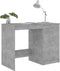 vidaXL - Bureau - 100x50x76 - cm - bewerkt - hout - betongrijs
