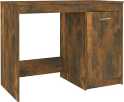 vidaXL - Bureau - 100x50x76 - cm - bewerkt - hout - gerookt - eikenkleurig