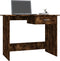 vidaXL - Bureau - 100x50x76 - cm - bewerkt - hout - gerookt - eikenkleurig