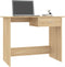 vidaXL - Bureau - 100x50x76 - cm - bewerkt - hout - gerookt - eikenkleurig